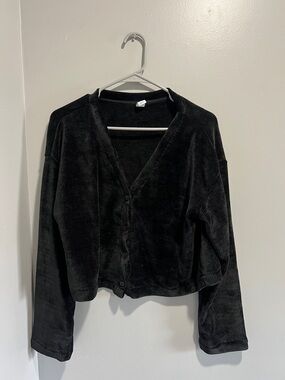 Old Navy Black Corduroy Set - Cardigan/Pants